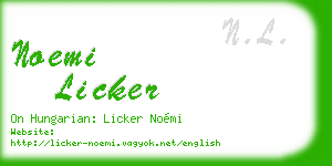 noemi licker business card